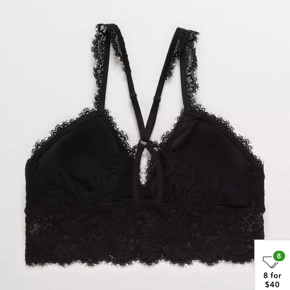 Aerie eyelash lace racerback bralette - Picture 3 of 13